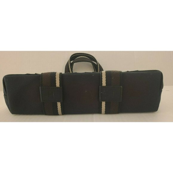 Vintage HERMES Black Canvas Troca Horizontal PM Tote Bag - Picture 7 of 8